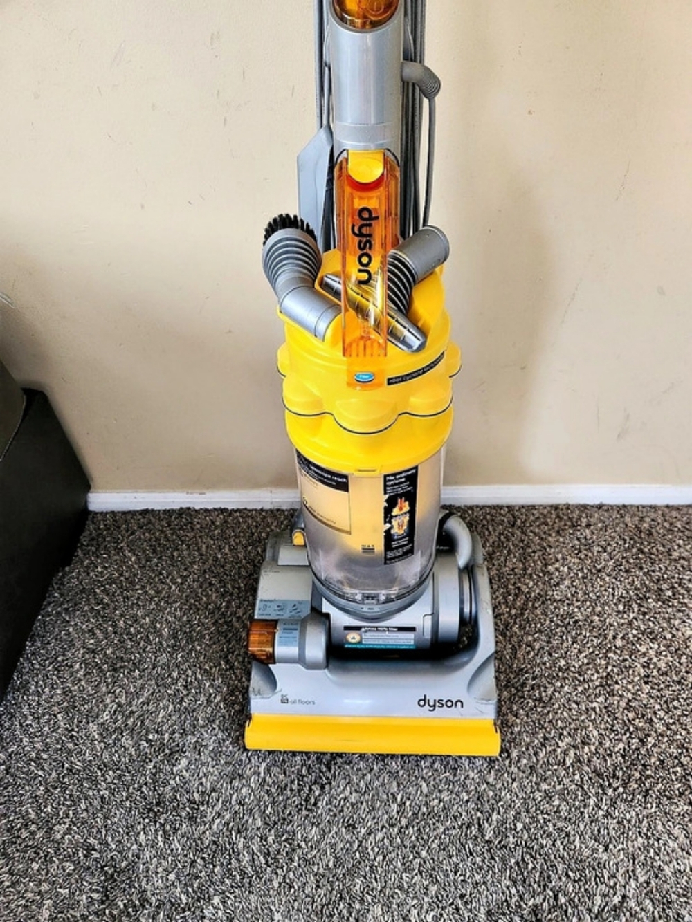 Dyson DC14 All Floors Upright Vacuum Yellow & Gray Used Works Great